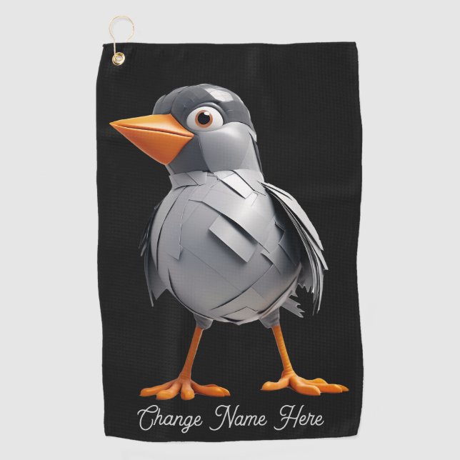 Personalised Birdie Golf Towel (Front)