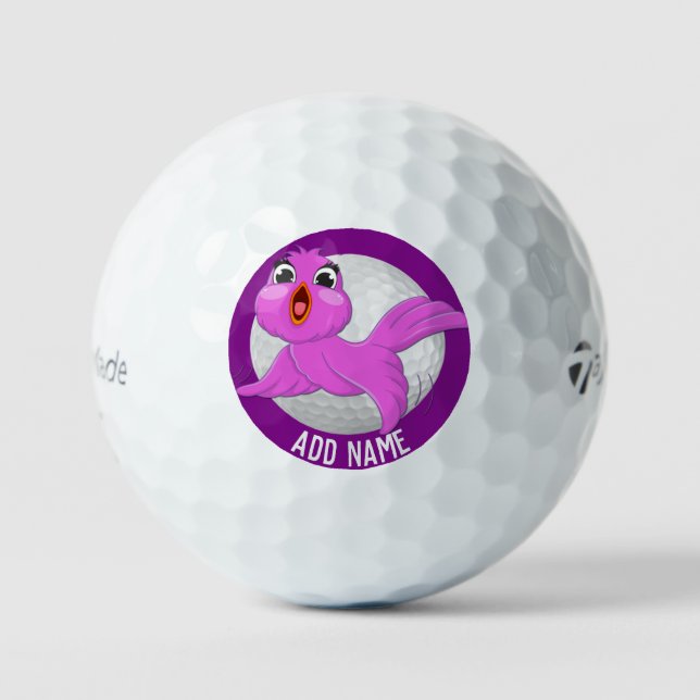 Personalised Birdie Taylor Made TP5 Golf Balls (Front)