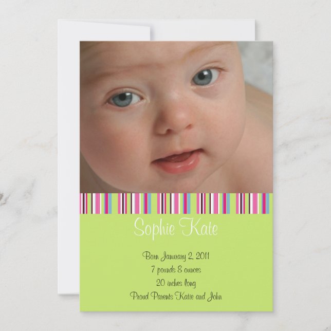 Personalised Birth Announcement (Front)