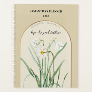 Personalised Birth Flower Month December Narcissus Planner