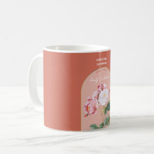 Personalised Birth Flower Month June Rose  Coffee Mug
