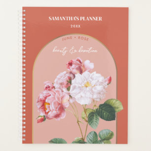 Personalised Birth Flower Month June Rose Planner