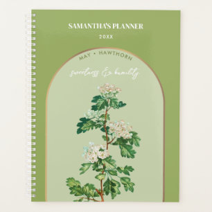 Personalised Birth Flower Month May Hawthorn  Planner