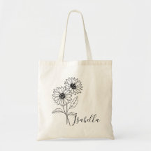 Personalised Birth Month Flower Custom Name