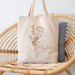 Personalised Birth Month Flower January Botanical Tote Bag<br><div class="desc">A beautiful modern botanical carnation bouquet representing January's birth month.  The ideal gift to let your favourite person know how much you care. Perfect for all occasions including,  birthdays,  best friends,  Mother's Day,  bridesmaid gift,  maid of honour,  new mum,  and so much more!  Easily Personalised with your name choice.</div>