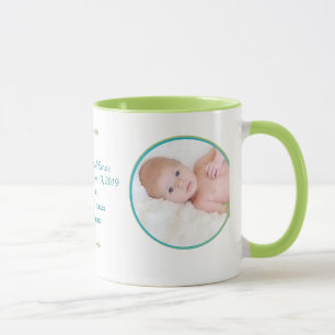 Personalised Birth Record Baby Boy Stats Mug