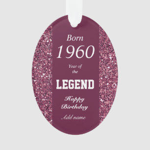 Personalised birth year birthday ornament gift