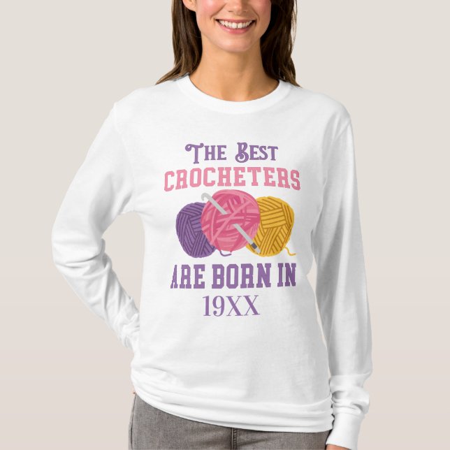 Personalised Birth Year Shirt for Crochet Lover (Front)