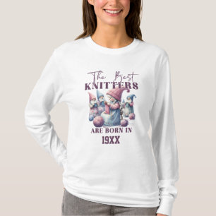 Personalised Birth Year Shirt for Knitting Lover