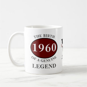 Personalised Birthday 1960 Monogram Add Name Coffee Mug