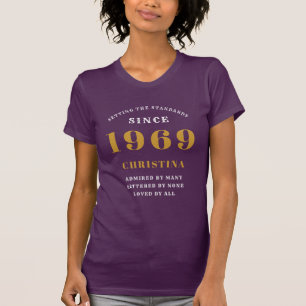 Personalised Birthday 1969 Add Your Name Monogram T-Shirt