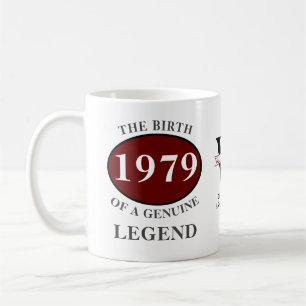 Personalised Birthday 1979 Monogram Add Your Name Coffee Mug