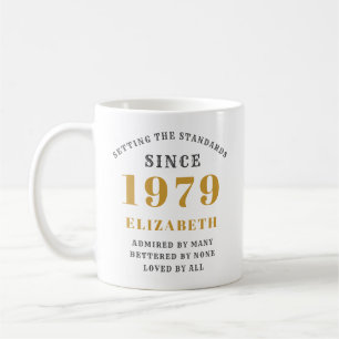 Personalised Birthday 1979 Standards Add Your Name Coffee Mug