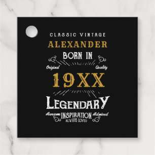 Personalised Birthday Add Name Legendary Father Favour Tags