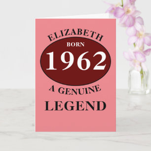 Personalised Birthday Add Name Year Born Monogram Card