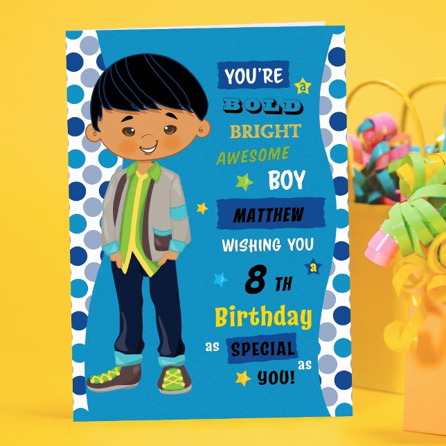 Personalised Birthday - Asian Boy Card (Creator Uploaded)