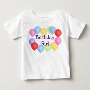 Personalised Birthday Balloon Party Baby T-Shirt