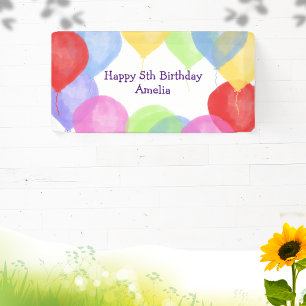 Personalised Birthday Balloon Party Banner