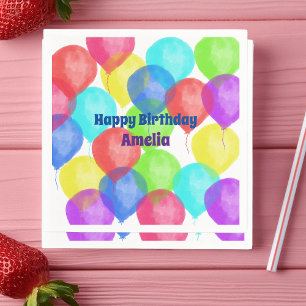 Personalised Birthday Balloon Party Napkin