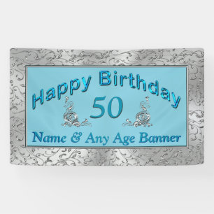 Personalised Birthday Banners Your AGE and NAME