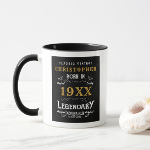 Personalised Birthday Best Dad Ever Legendary Gold Mug