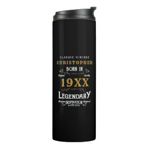 Personalised Birthday Best Dad Ever Legendary Gold Thermal Tumbler