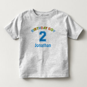 Personalised Birthday Boy (2 years old) Toddler T-Shirt
