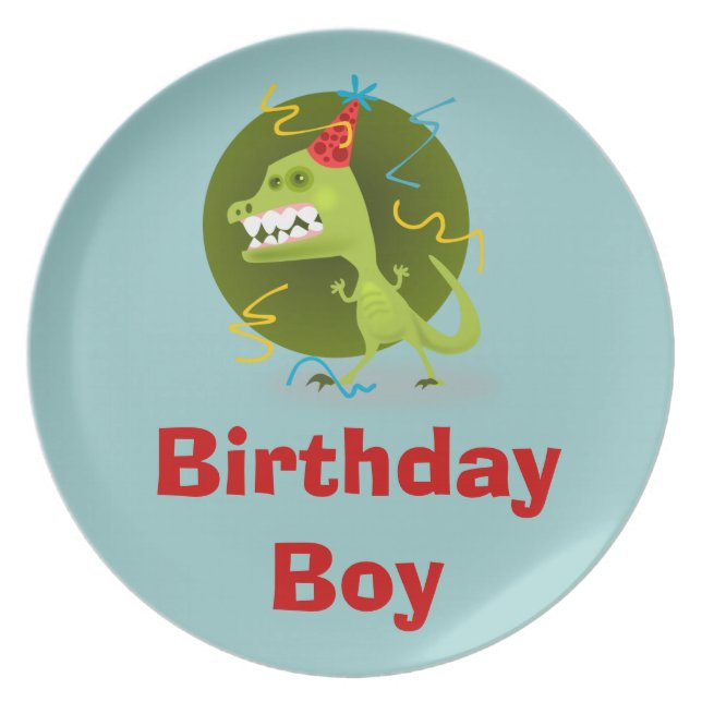 Personalised Birthday Boy Melamine Plates for Kids (Front)
