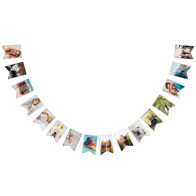 personalised birthday bunting with photos (All)