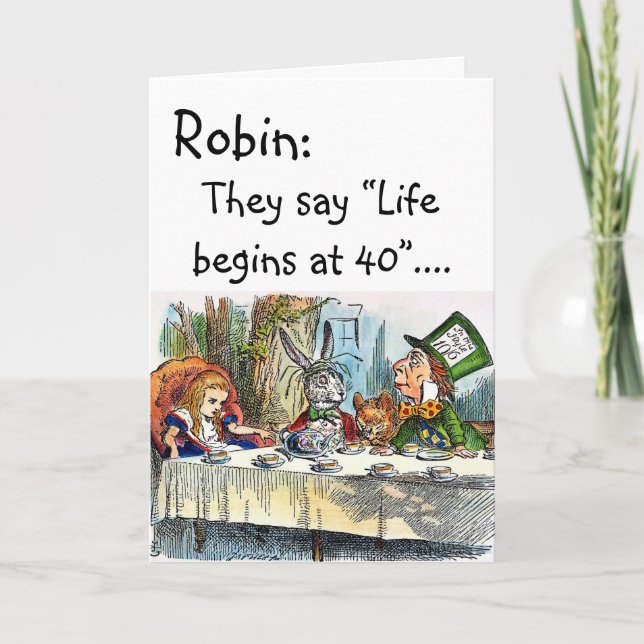 Personalised birthday card for anyone over 40! (Front)