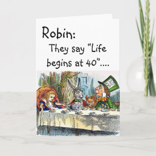 Personalised birthday card for anyone over 40!