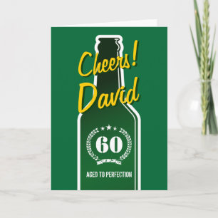 Personalised Birthday card for men   Beer beverage