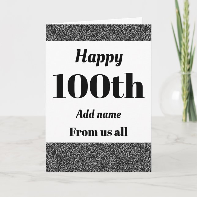 personalised birthday card from us all 100th (Front)