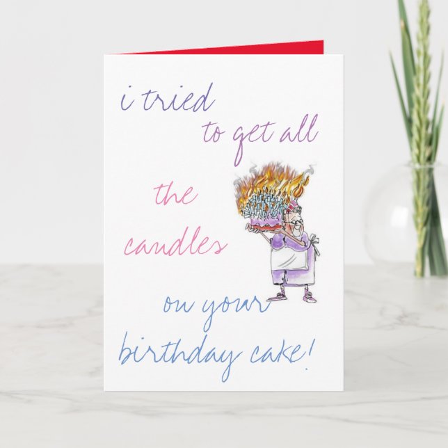Personalised Birthday Card - Many Candles (Front)