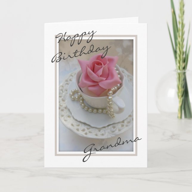 Personalised Birthday Card - Shabby Chic (Front)