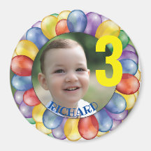 Personalised Birthday Circle Magnet