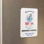 Personalised Birthday Cruise Anchor Cocktail Magnet<br><div class="desc">This design was created though digital art. It may be personalised in the area provided or customising by choosing the click to customise further option and changing the name, initials or words. You may also change the text colour and style or delete the text for an image only design. Contact...</div>