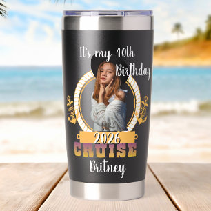 Personalised Birthday Cruise Custom Face Insulated Tumbler