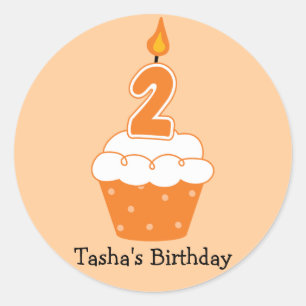 Personalised Birthday Cupcake Stickers