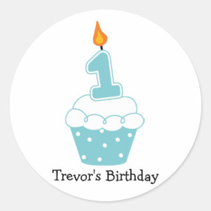 Personalised Birthday Cupcake Stickers