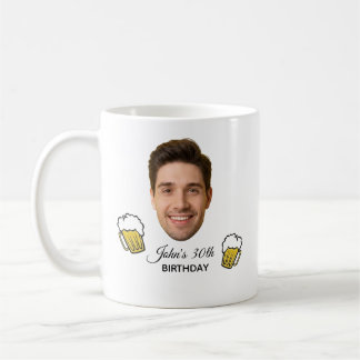 Personalised Birthday Custom Face, Name & Age Coffee Mug