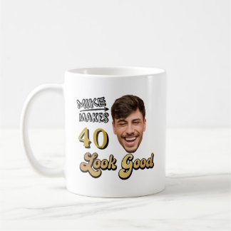 Personalised Birthday Custom Photo, Name & Age Coffee Mug