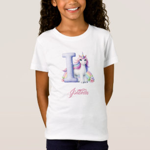 Personalised birthday gift for girl with unicorn T-Shirt