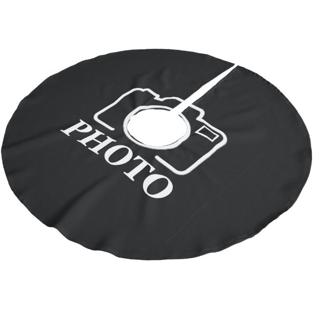 Personalised Birthday Gift Idea Upload Your Photo Brushed Polyester Tree Skirt (Angled)