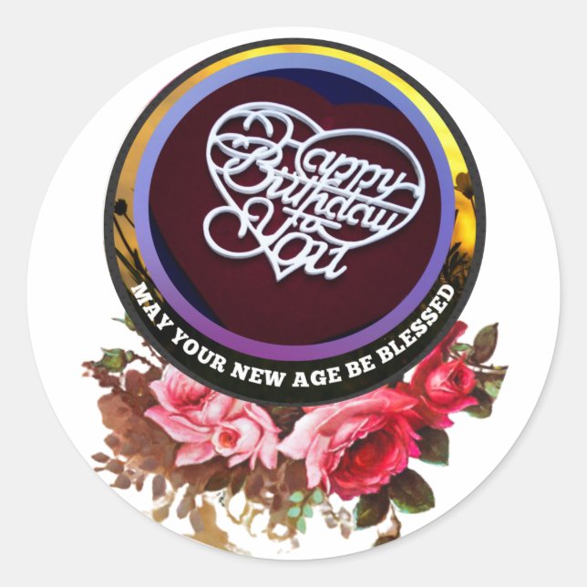    Personalised Birthday Gift Sticker (Front)