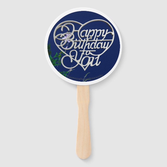 Personalised Birthday Gifts Hand Fan (Front)