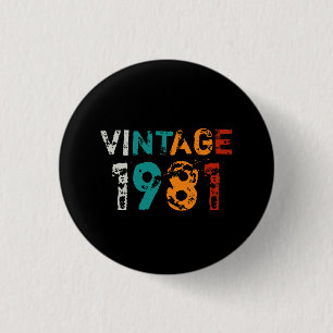Personalised birthday gifts vintage  3 cm round badge