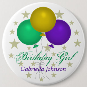 Personalised: Birthday Girl Button