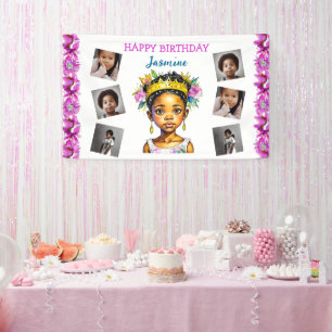Personalised Birthday Girl Princess of Colour Banner