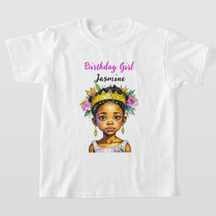 Personalised Birthday Girl Princess of Colour T-Shirt